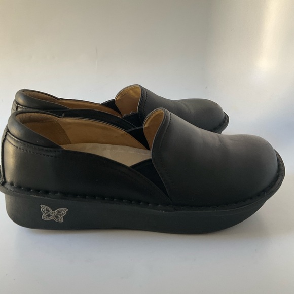 Alegria Debra Black Leather Slip-On Loafers EU 37 - Picture 7 of 13